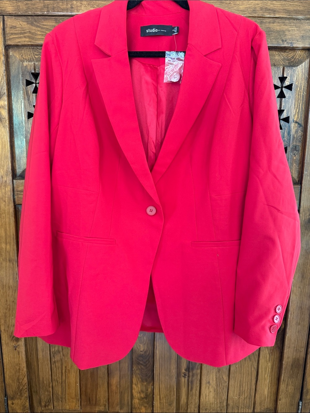 torrid Bright Red Single-Button Blazer